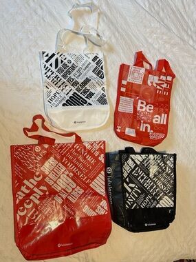 lululemon athletica Tote Bag Set in Red, White, Black